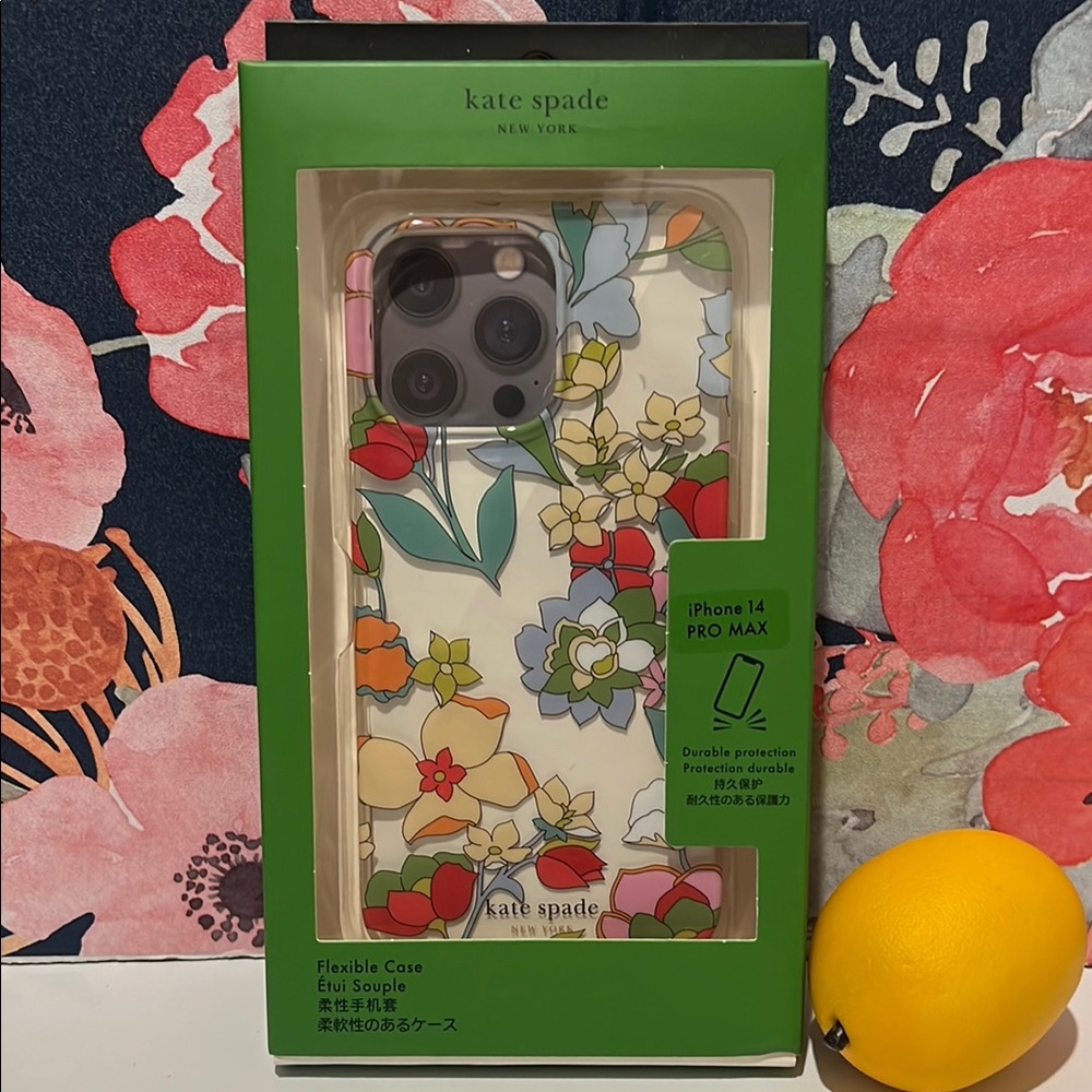 Kate Spade Red and Green Floral Phone Case